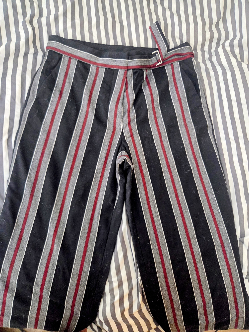 SportMax USA 4 High-Waist, Straight-Leg Striped Trousers Excellent Condition